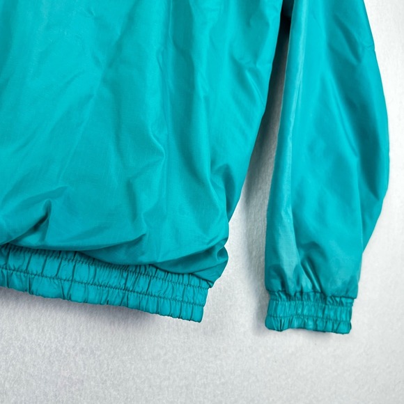 Vintage Lands End Womens M Squall Jacket Retro Teal Blue Made in U.S.A. - Picture 13 of 15
